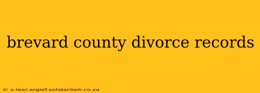 brevard county divorce records