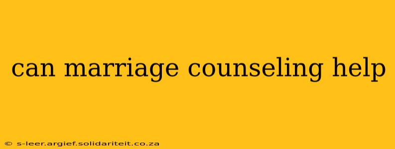 can marriage counseling help