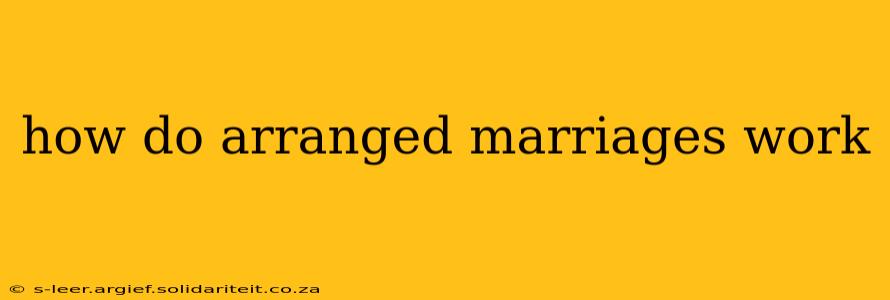 how do arranged marriages work
