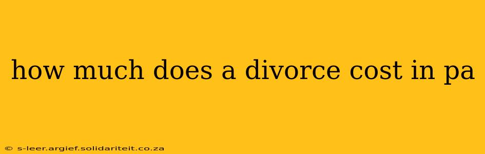how much does a divorce cost in pa