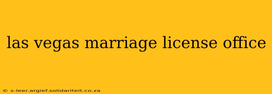 las vegas marriage license office