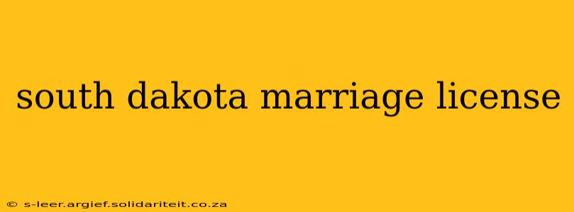 south dakota marriage license